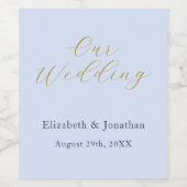 化膿性ブルー結婚ズ ワインラベル (シングルラベル)