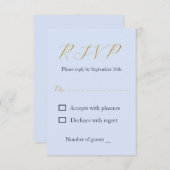 化膿性ブルー結婚ズ 出欠カード (正面/裏面)