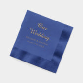 化膿性ブルー結婚ズ 箔ナプキン (左)