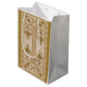 化膿性金ゴールドバロックプリント ミディアムペーパーバッグ (裏面アングル)