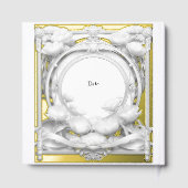 化膿性金ゴールドフローラ結婚モチーフ ゲストブック (裏面)