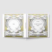 化膿性金ゴールドフローラ結婚モチーフ ゲストブック (全面)