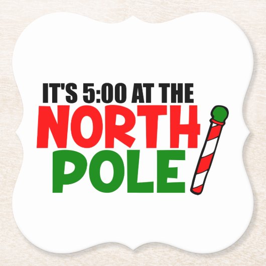 北おもしろい極に五つ星だ ペーパーコースター (正面)