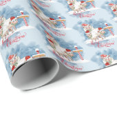 北おもしろい極のクリスマスヒツジ ラッピングペーパー (ロールコーナー)