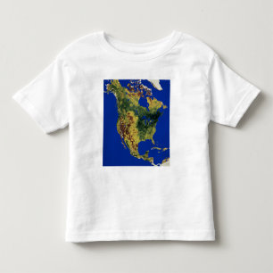 北および中央アメリカの地勢眺め トドラーTシャツ