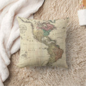 北および南アメリカの1796年のMannertの地図 クッション (ブランケット)