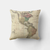 北および南アメリカの1796年のMannertの地図 クッション (裏面)