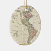 北および南アメリカの1796年のMannertの地図 セラミックオーナメント (右)