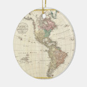 北および南アメリカの1796年のMannertの地図 セラミックオーナメント (左)
