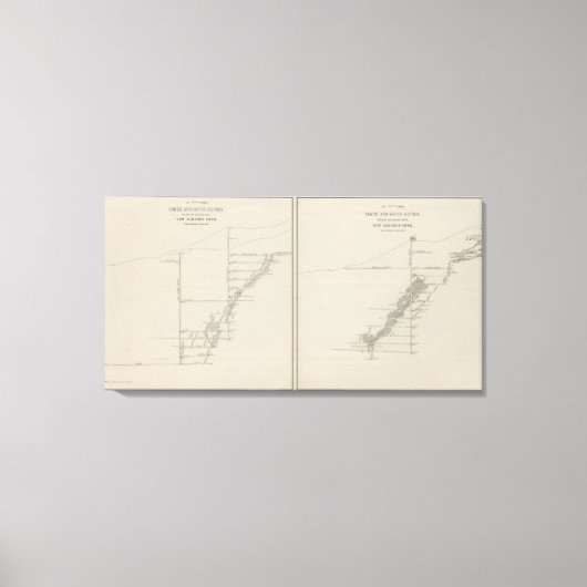 北および南セクション キャンバスプリント (正面)