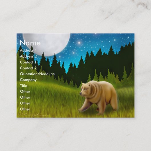 北くまのプロフィールカード 名刺 (正面)