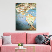 北と南アメリカの地図 キャンバスプリント (インサイチュ (リビング))