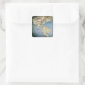 北と南アメリカの地図 スクエアシール (バッグ)