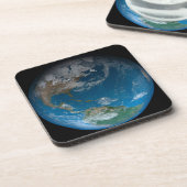 北と南アメリカをフィーチャーしたフルアース。 コースター (左側)