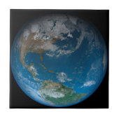 北と南アメリカをフィーチャーしたフルアース。 タイル (正面)