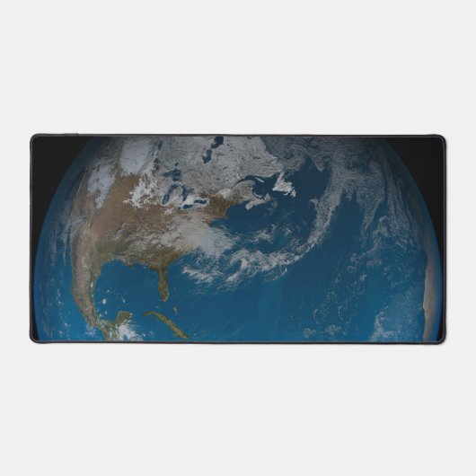 北と南アメリカをフィーチャーしたフルアース。 デスクマット (正面)
