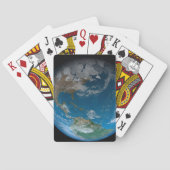 北と南アメリカをフィーチャーしたフルアース。 トランプ (裏面)