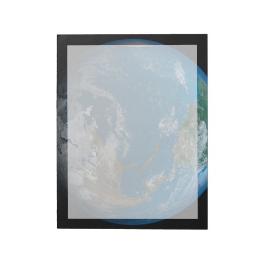 北と南アメリカをフィーチャーしたフルアース。 ノートパッド (回転)