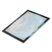 北と南アメリカをフィーチャーしたフルアース。 ノートパッド (アングル)