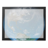 北と南アメリカをフィーチャーしたフルアース。 ノートパッド (正面)