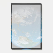 北と南アメリカをフィーチャーしたフルアース。 ポストイット (正面)