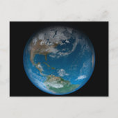北と南アメリカをフィーチャーしたフルアース。 ポストカード (正面)