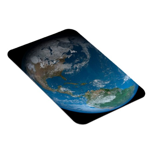 北と南アメリカをフィーチャーしたフルアース。 マグネット (右側)