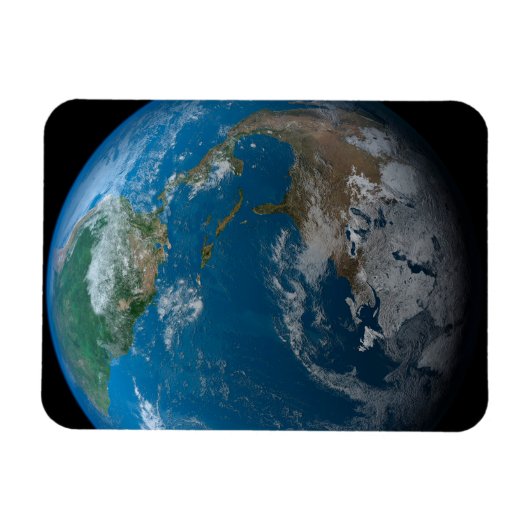 北と南アメリカをフィーチャーしたフルアース。 マグネット (横)