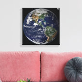 北と南アメリカを示す完全な地球 キャンバスプリント (インサイチュ (リビング))