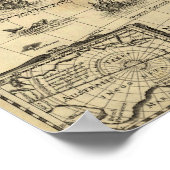 北と南アメリカ – パノラママップ ポスター (角)