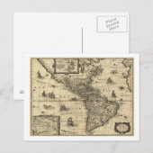 北と南アメリカ – パノラママップ ポストカード (正面/裏面)