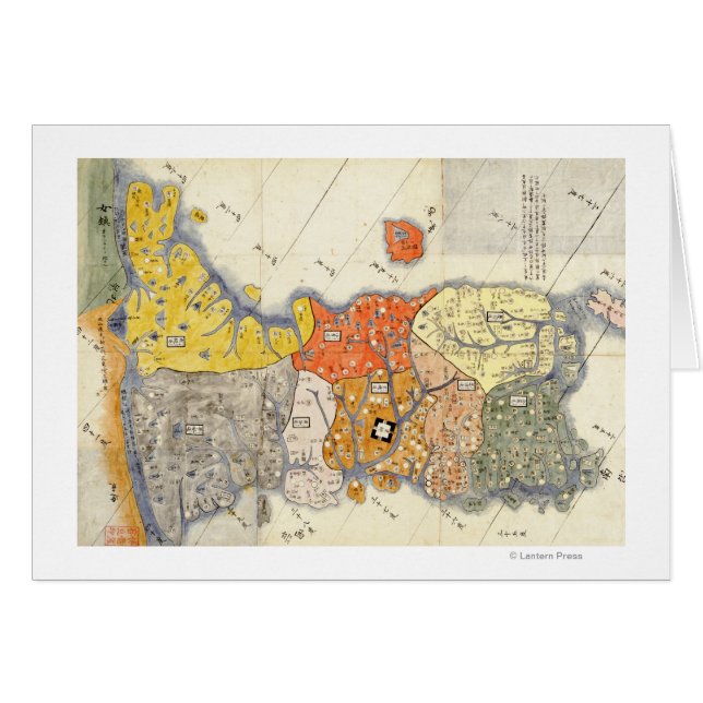 北と韓国のパノラママップ (正面横)