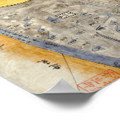 北と韓国のパノラママップ ポスター (角)