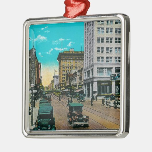 北に、サンディエゴ見る第5通り メタルオーナメント (左)