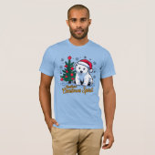 北のクリスマスの精神とカナダのクリスマス Tシャツ (正面フル)