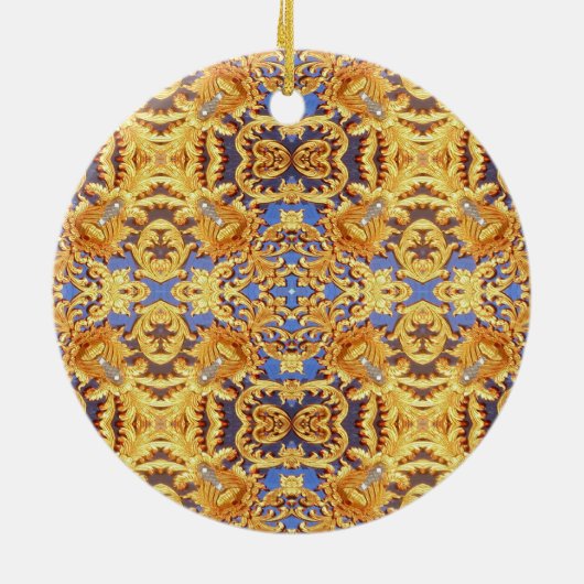 北のタイの仏教寺院の塔 セラミックオーナメント (裏面)