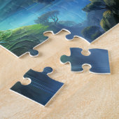 北のバイキング神話のWold tree Yggdrasil ジグソーパズル (側面)