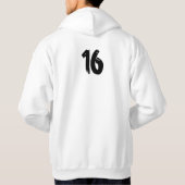 北のバッファローのフード付きスウェットシャツ パーカ (裏面)