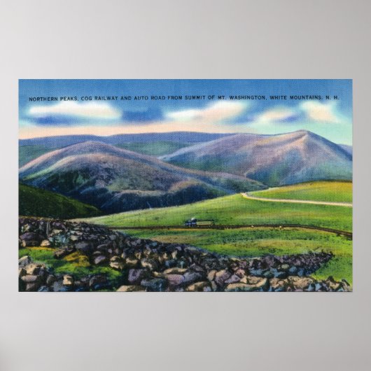 北のピークのCog Railの山頂ビュー ポスター (正面)