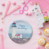 北のヘッド灯台IlwacoのWAの水彩画のプリント ペーパープレート (パーティー)