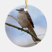 北のマネシツグミのオーナメント セラミックオーナメント (正面)