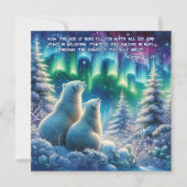 北のライトポーラベアクリスチャンのクリスマス シーズンカード (正面)