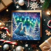 北のライトポーラベアクリスチャンのクリスマス シーズンカード