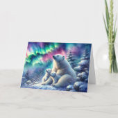 北のライトポーラベアクリスチャンのクリスマス シーズンカード (正面)