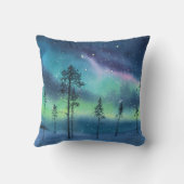 北のライト、水彩風景 クッション (裏面)