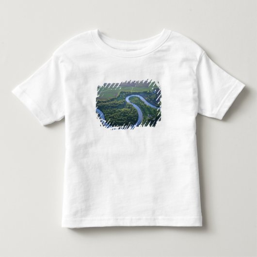 北のレッドリバーの空中ビュー トドラーTシャツ (正面)