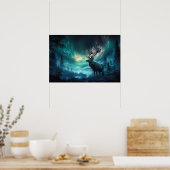 北の光の下のカリブー ポスター (キッチン)