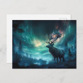 北の光の下のカリブー ポストカード (正面/裏面)