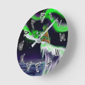 北の光の壁時計の精神 ラウンド壁時計 (傾斜)