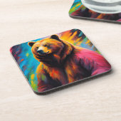 北の光を放つ白熊 コースター (左側)